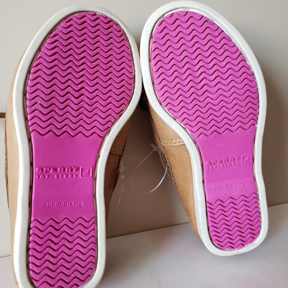 New *SPERRY* Baby Girl *Audrey* Brown Leather Loafers Shoes US 5M UK 4.5  EU 21 - Picture 7 of 7